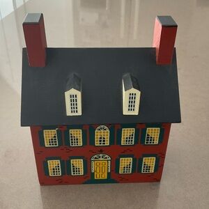 Folk Art Coin Bank - Signed H Musser 1983